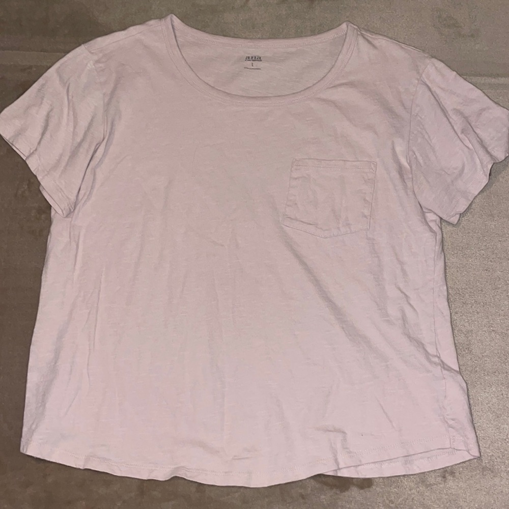 a.n.a Women’s Pale Pink Crew Short Sleeve T-Shirt